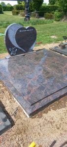 Dubbel grafmonument Himalaya Blue graniet