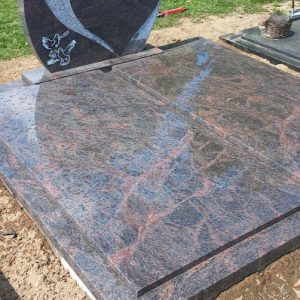 Dubbel grafmonument Himalaya Blue graniet